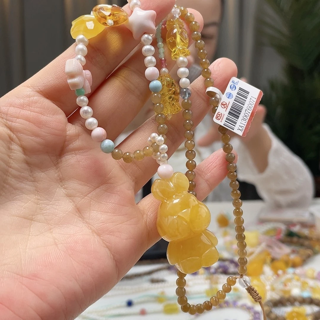 未镶嵌琥珀裸石蜜蜡吊坠