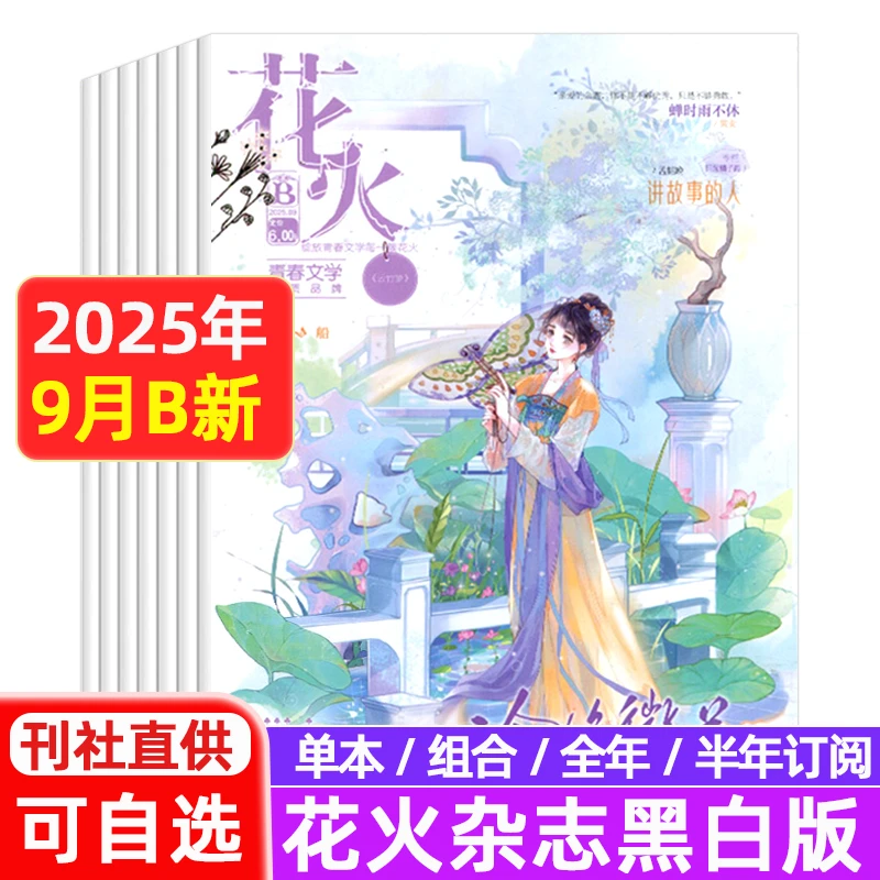 花火黑白版杂志2025年1-9月AB新半年/全年订阅青春校园飞言情期刊