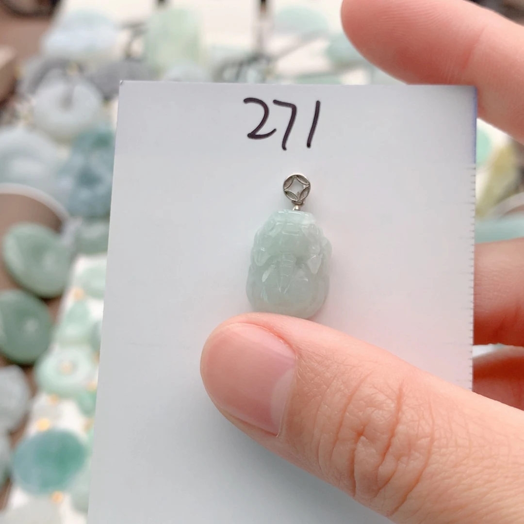 翡翠银S925镶嵌颈饰吊坠