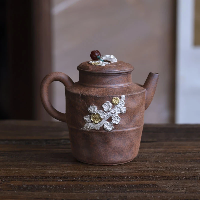 【坐饮亭竹】老岩泥梅亭壶（Q2431）容量110CC