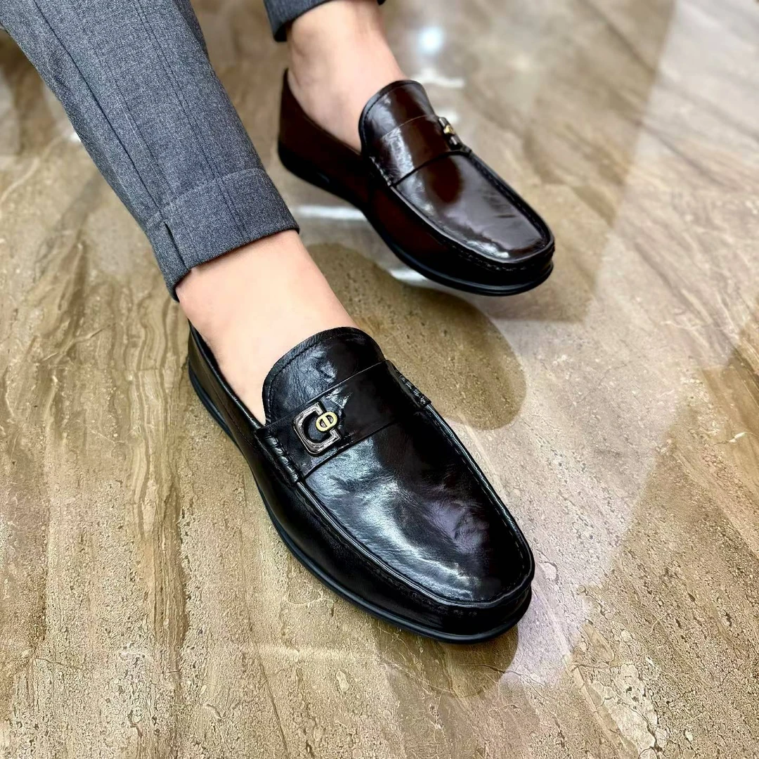 秋冬透气百搭广州鞋男鞋真皮软底软面休闲风格尽显格调职场休闲