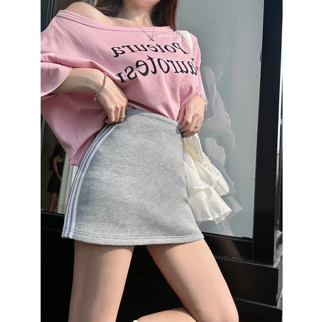 【HuiHui】韩版时尚显瘦半身裙高腰A字（A3096)