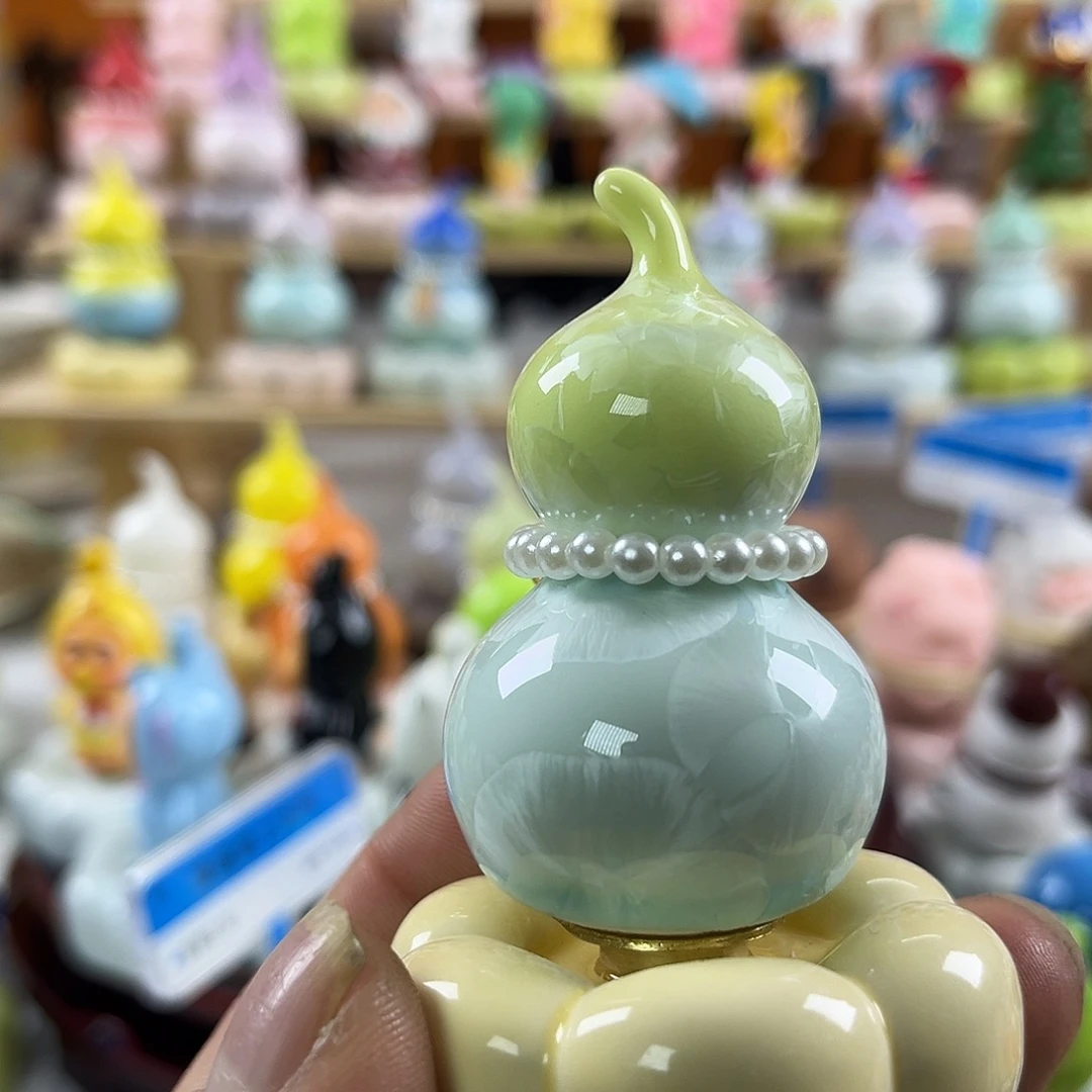 陶景德镇陶瓷底座转转上黄下蓝