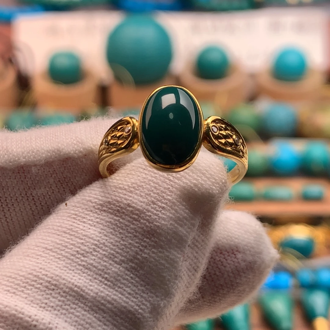 绿松石18K金镶嵌绿松石