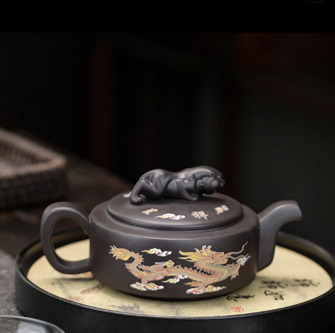 原矿卧虎藏龙变色凤鸣壶