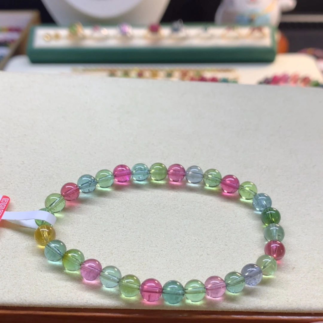 【闪购商品】碧玺手串未镶嵌糖果6.2mm