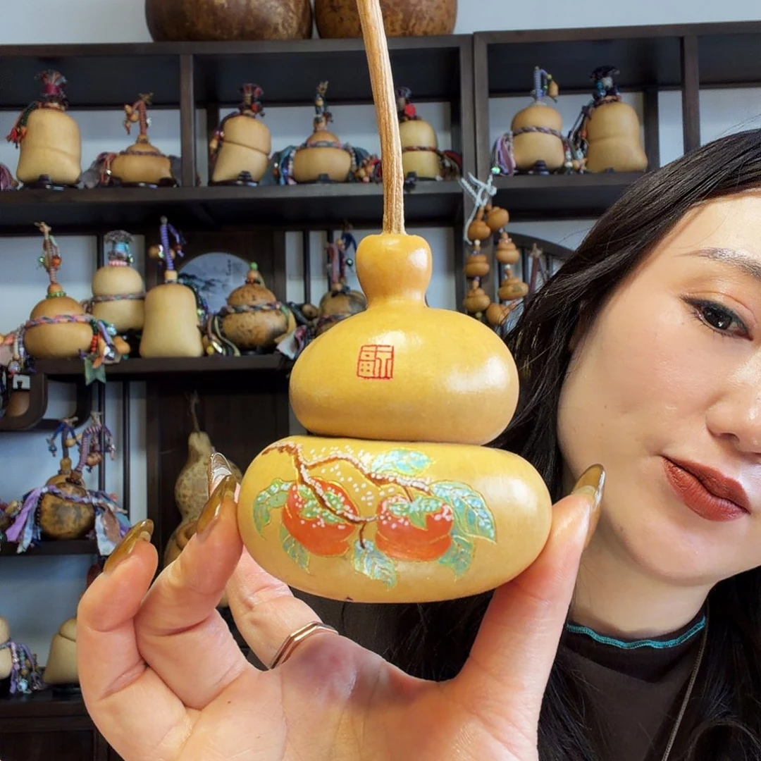 李***丫墨刻钱袋子葫芦摆件葫芦