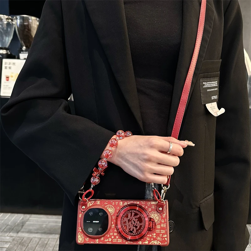 guyo适用华为matex7折叠手机壳满屏百福發支架matex5新年magicv5