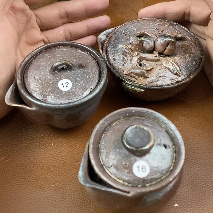 黑***亮手工粗陶、柴烧茶器