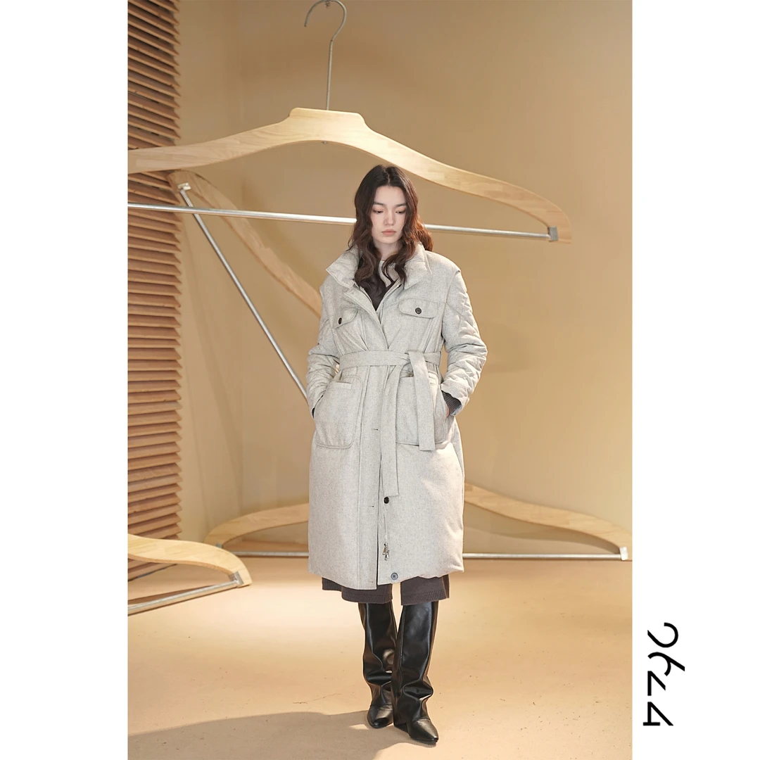 【旅行者】三星90白鹅绒安心绒羊毛混纺外壳袖子拆卸鹅绒服91063