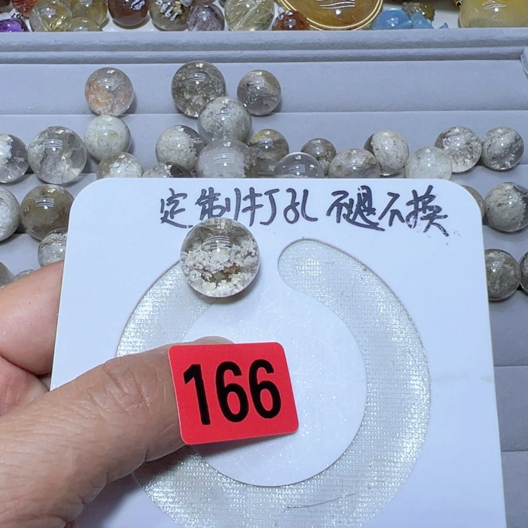 发晶颈饰未镶嵌仙*打孔就不退不换