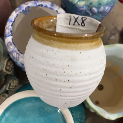 陶瓷磨砂小盆白色221313133