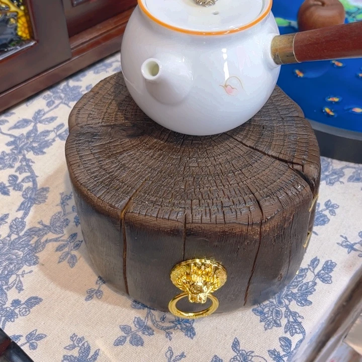 加大款瓷板画艺术作品年轮纹茶垫更