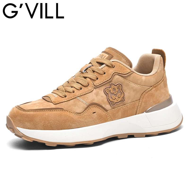 G-vill/贵之步2025春季男士软底防滑时尚百搭厚底低帮运动休闲鞋