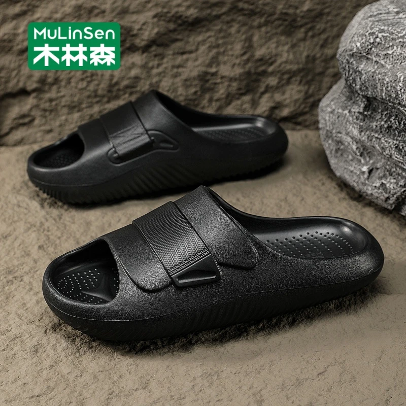 木林森拖鞋男2025新款夏季防滑厚底耐磨休闲百搭运动一字拖男款