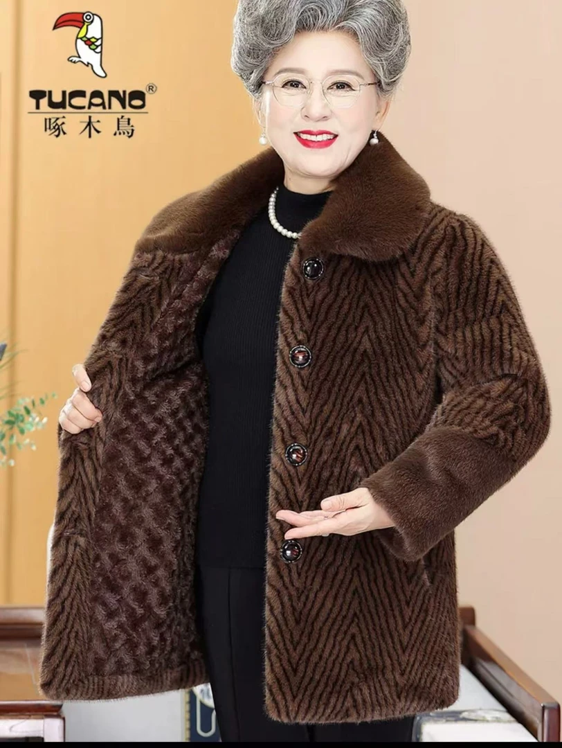 冬季水貂绒保暖加厚外套