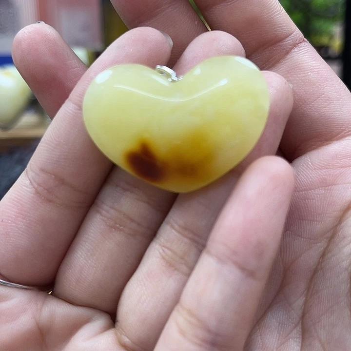 银S925镶嵌颈饰琥珀戒指