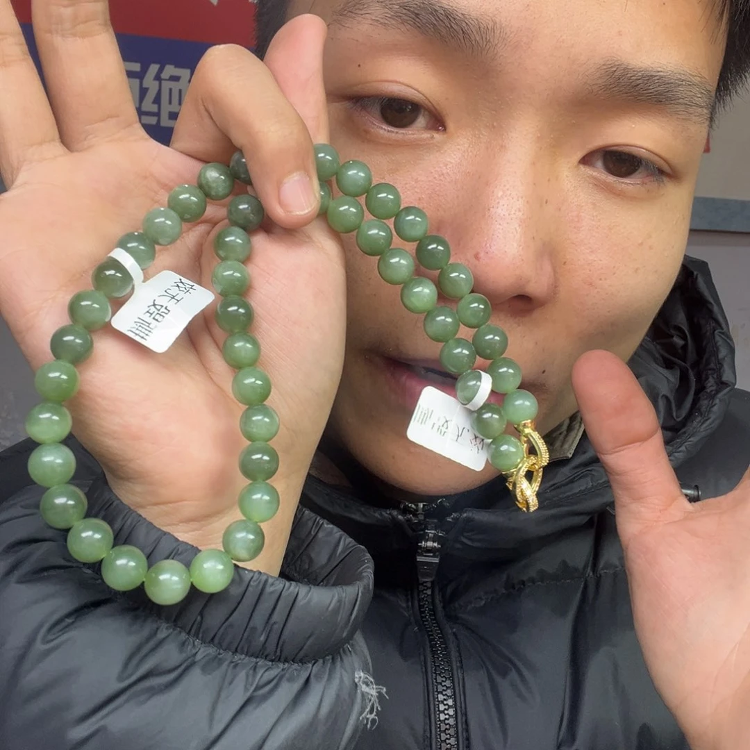 和田玉颈饰未镶嵌多样性俄罗斯碧玉项链卡10无黑点