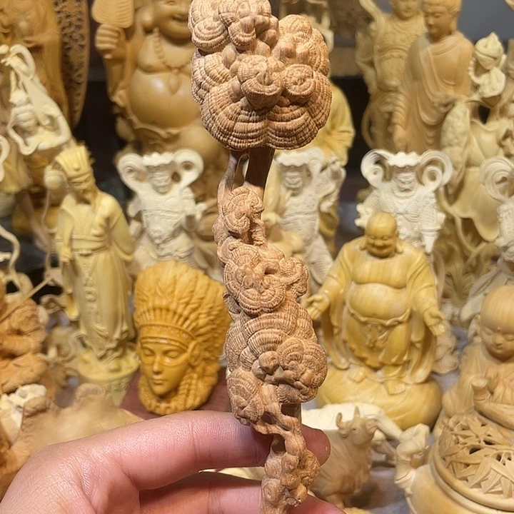 黄杨木小瑕疵崖柏灵芝如意