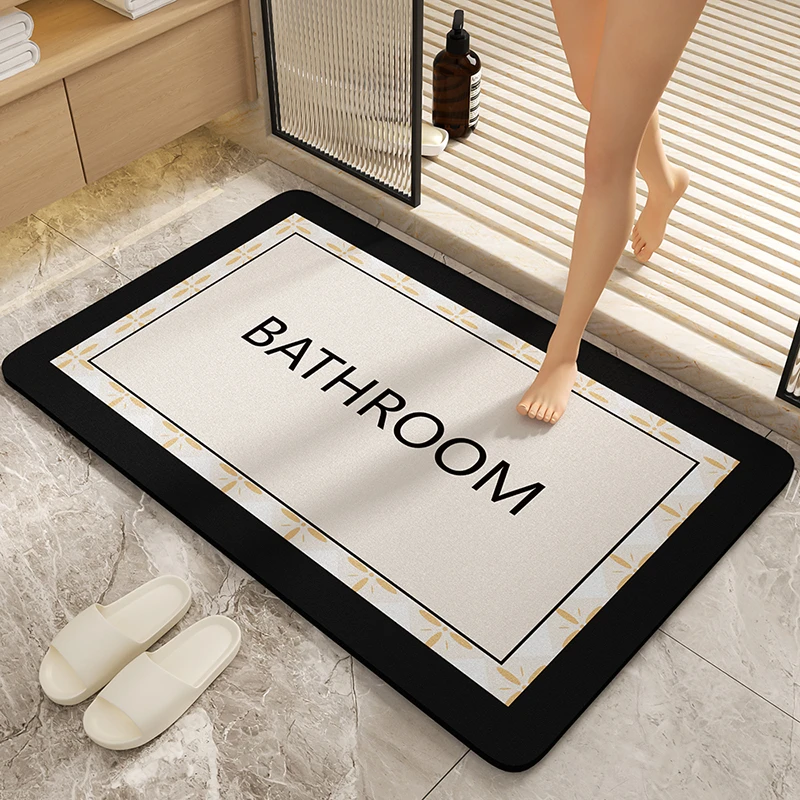 厕所洗手间地毯浴室卫生间地垫软硅藻泥吸水垫洗澡间门口防滑脚垫