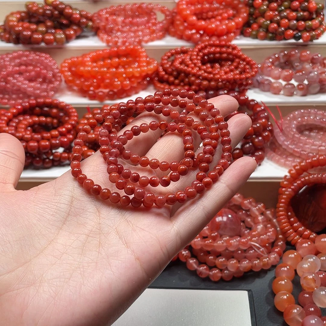 南红玛瑙未镶嵌手链