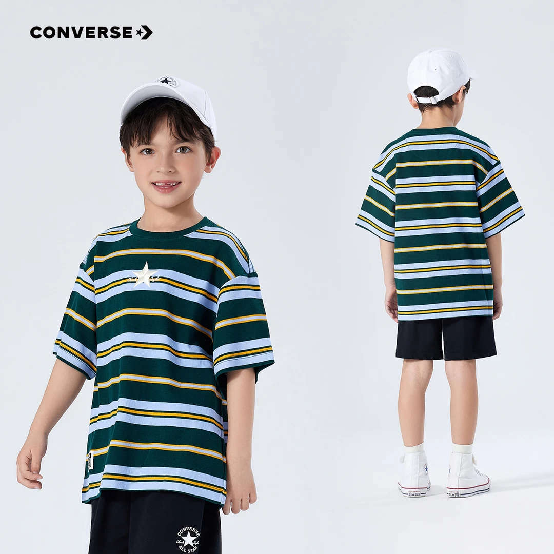 【官方旗舰】Converse匡威儿童装短袖T恤25夏新款男女童打底衫E010