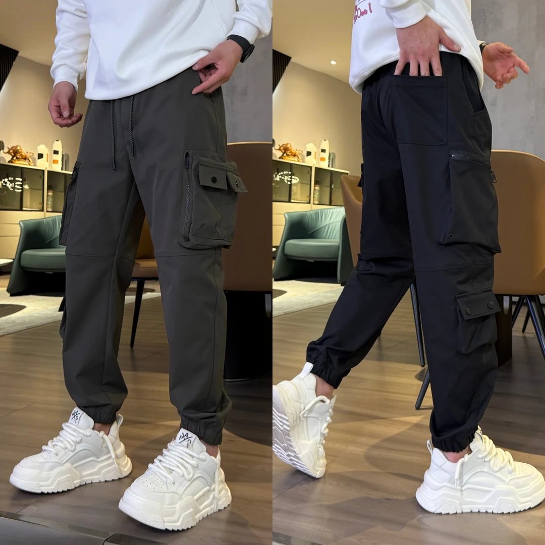 2025秋季新款潮流宽松多口袋拉链战术工装裤355