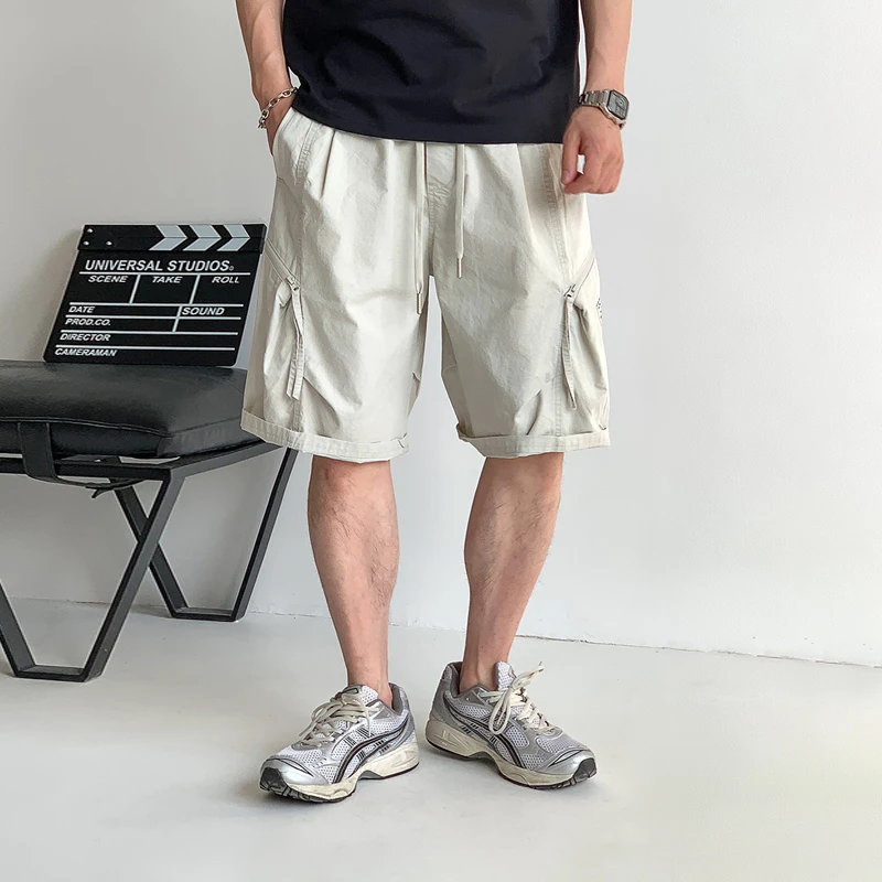 徐太浪机能风口袋透气工装短裤男夏季宽松直筒休闲五分裤大码中裤