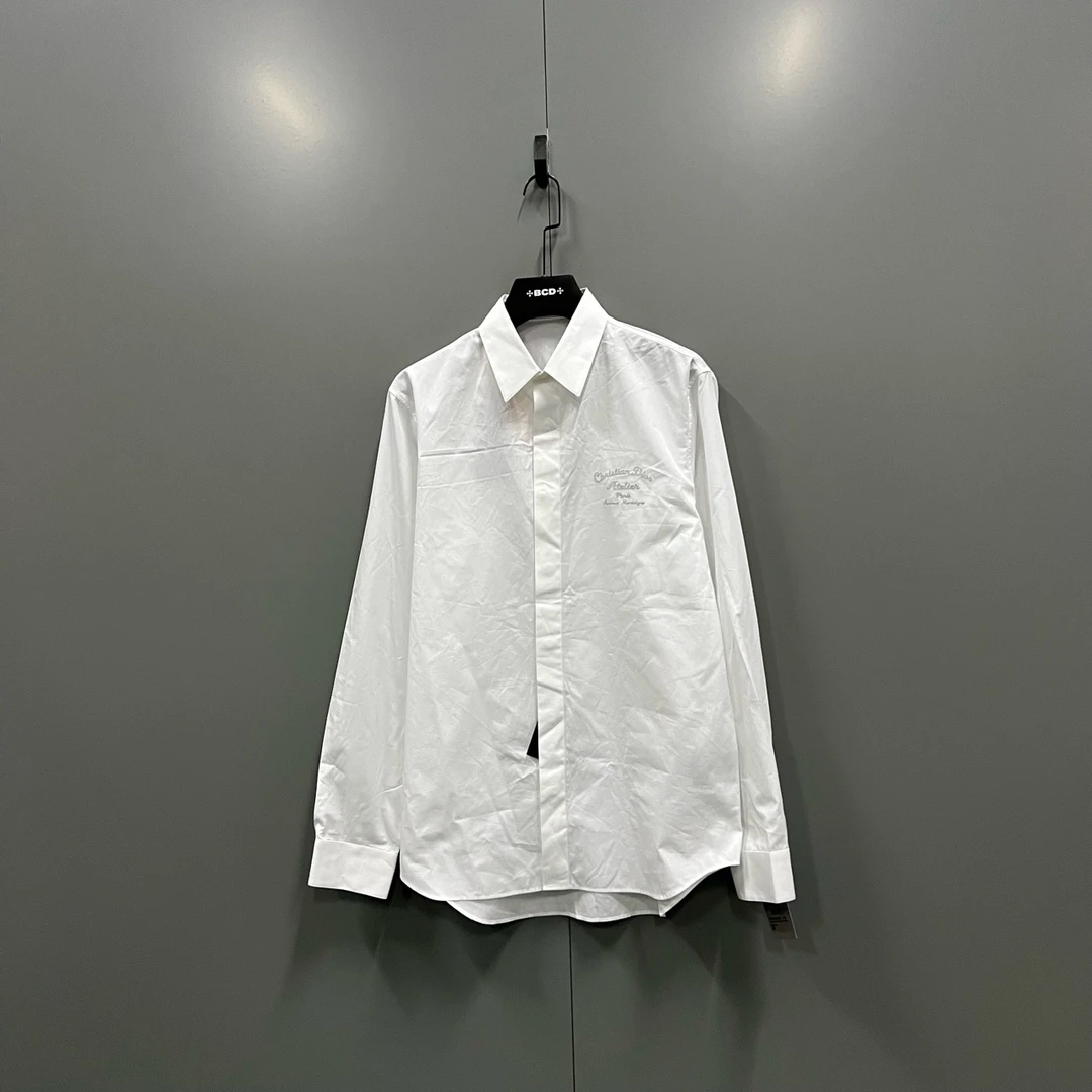 99新 DIOR/迪奥 q213白色印花logo衬衫 40码