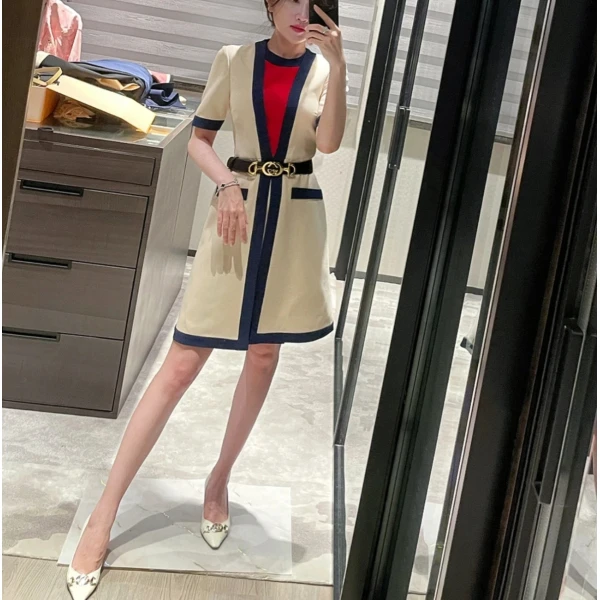 妃鱼/古驰/聚酯纤维/连衣裙/95新/M9/19