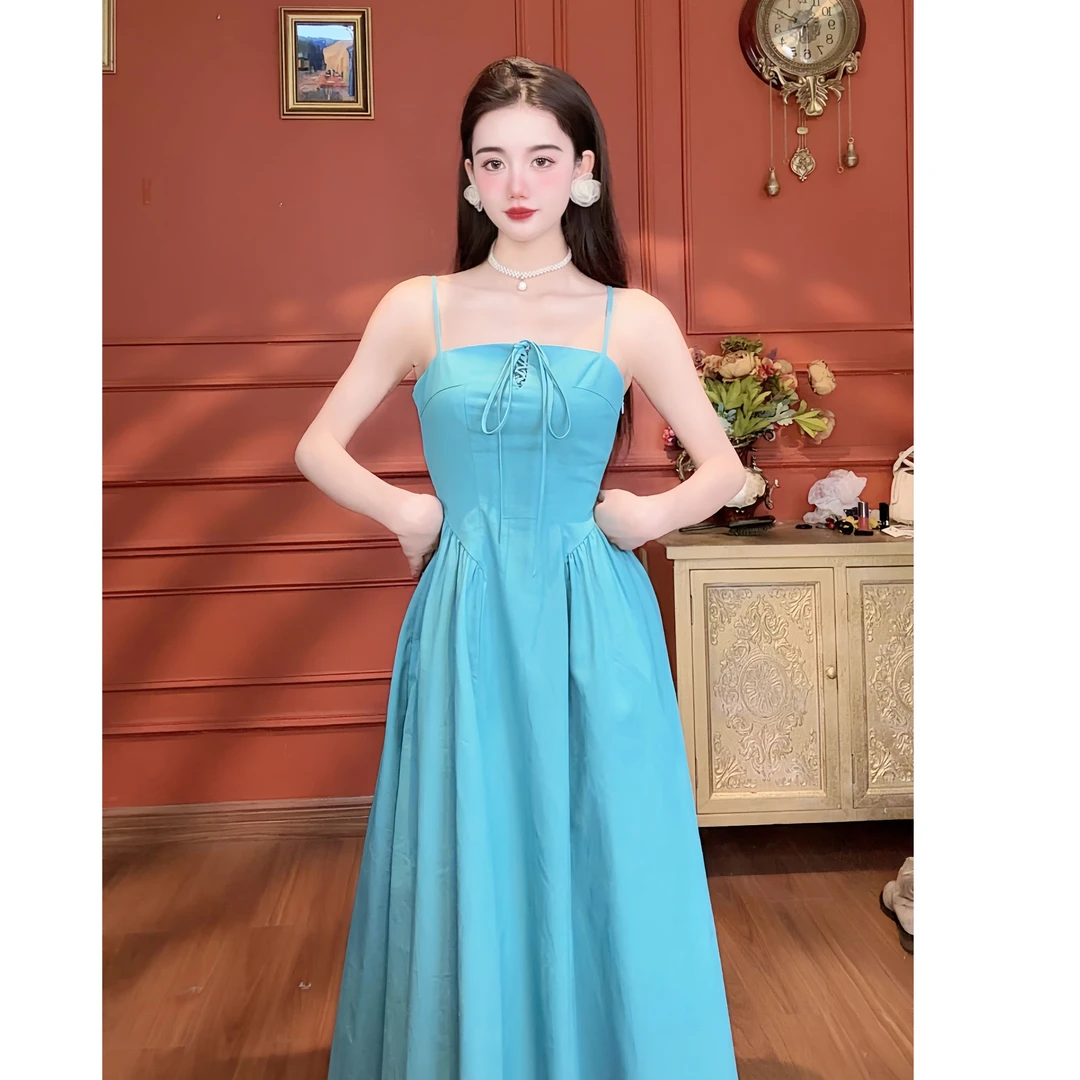 【普鲁士谜语】法式复古设计师气质显瘦小个子连衣裙043