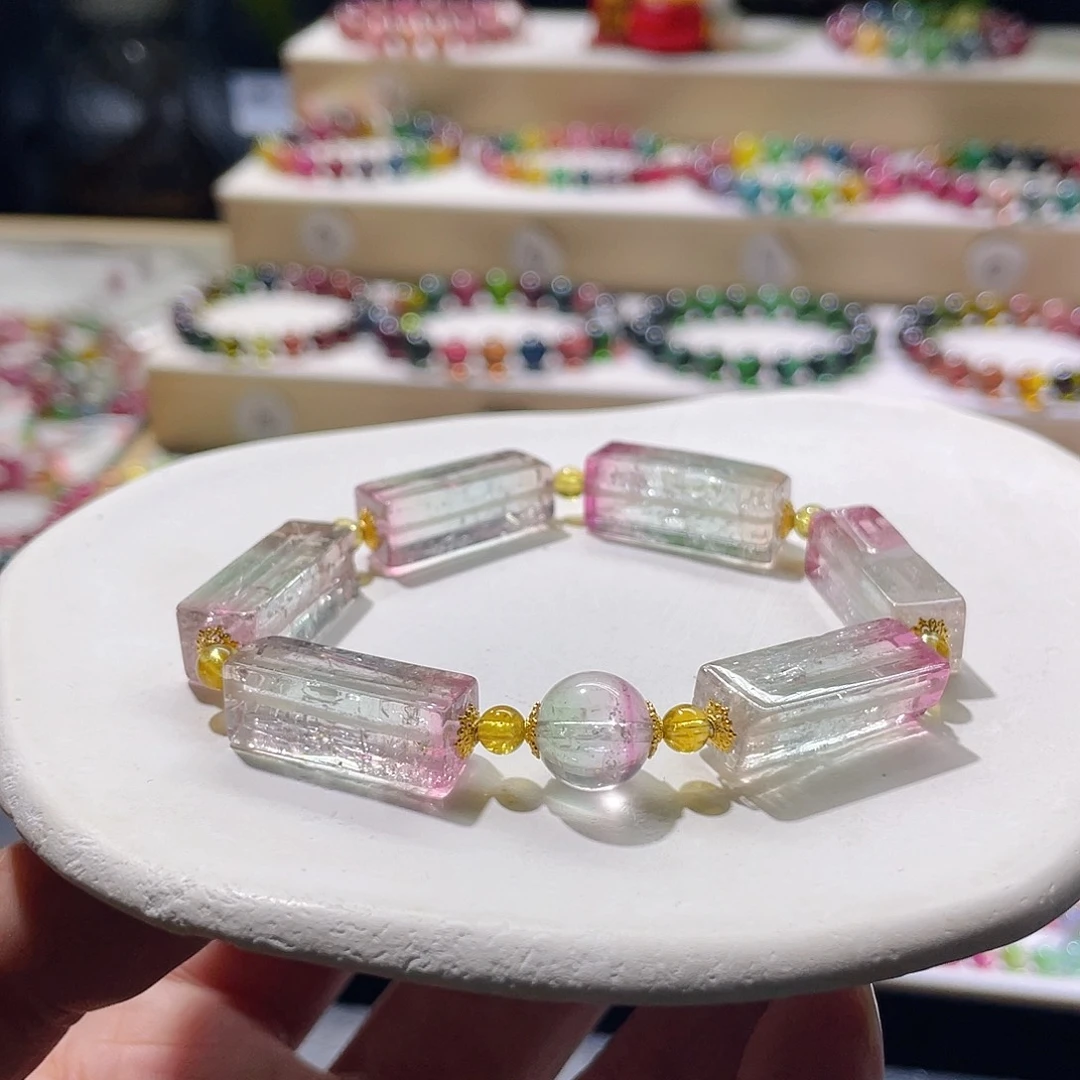 手链未镶嵌碧玺方糖西瓜碧玺手链