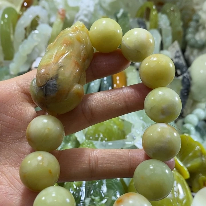 岫玉未镶嵌 岫玉手链