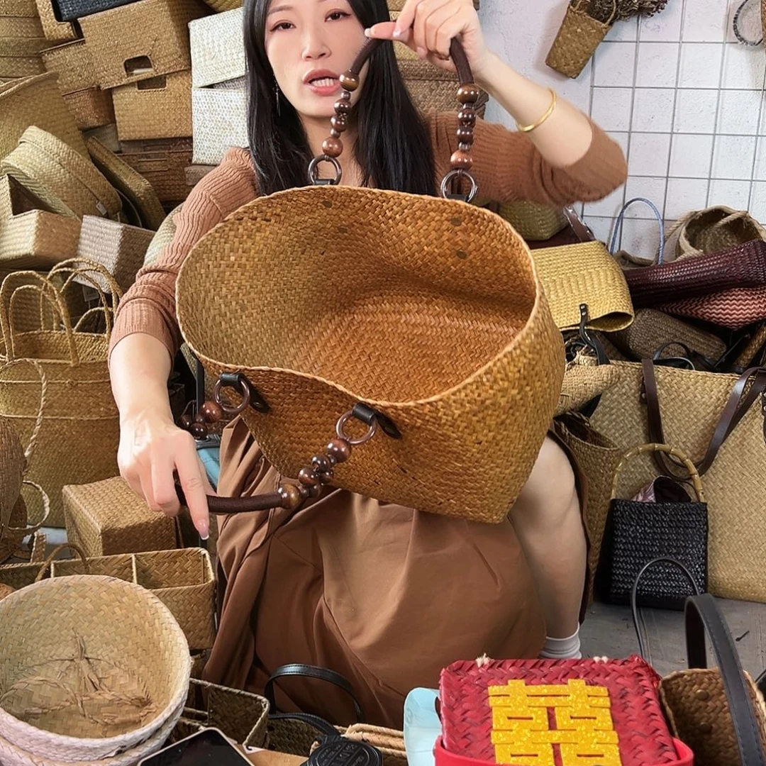 编织带草编包/草编收纳盒微瑕疵