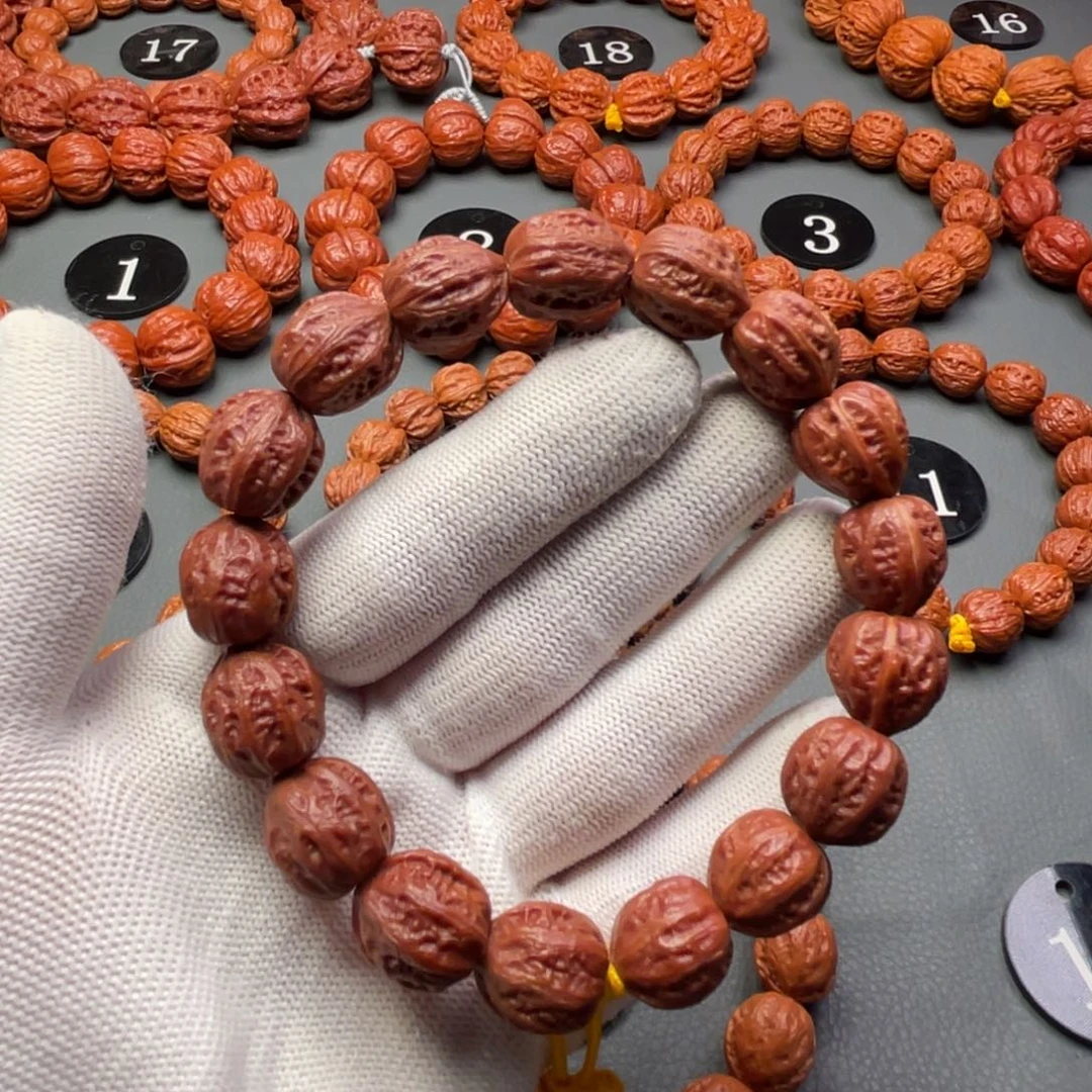 手串文玩核桃野生核桃桃心型京八棱秋子手持