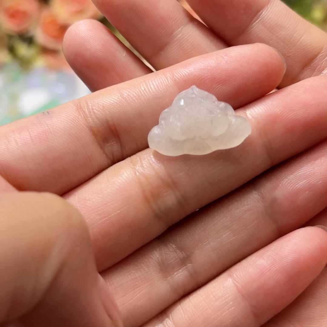 定制翡翠未镶嵌天然缅甸翡翠A货花开富贵不退不换