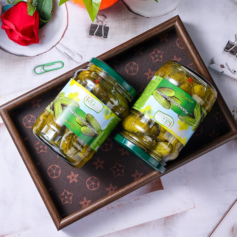 包邮俄式风味酸黄瓜越南原装进口开盖即食泡菜大瓶爽口黄瓜680克