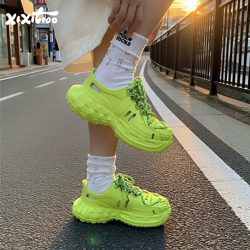 细细条 男士运动凉鞋女夏户外防滑厚底足弓沙滩鞋情侣涉水溯溪鞋