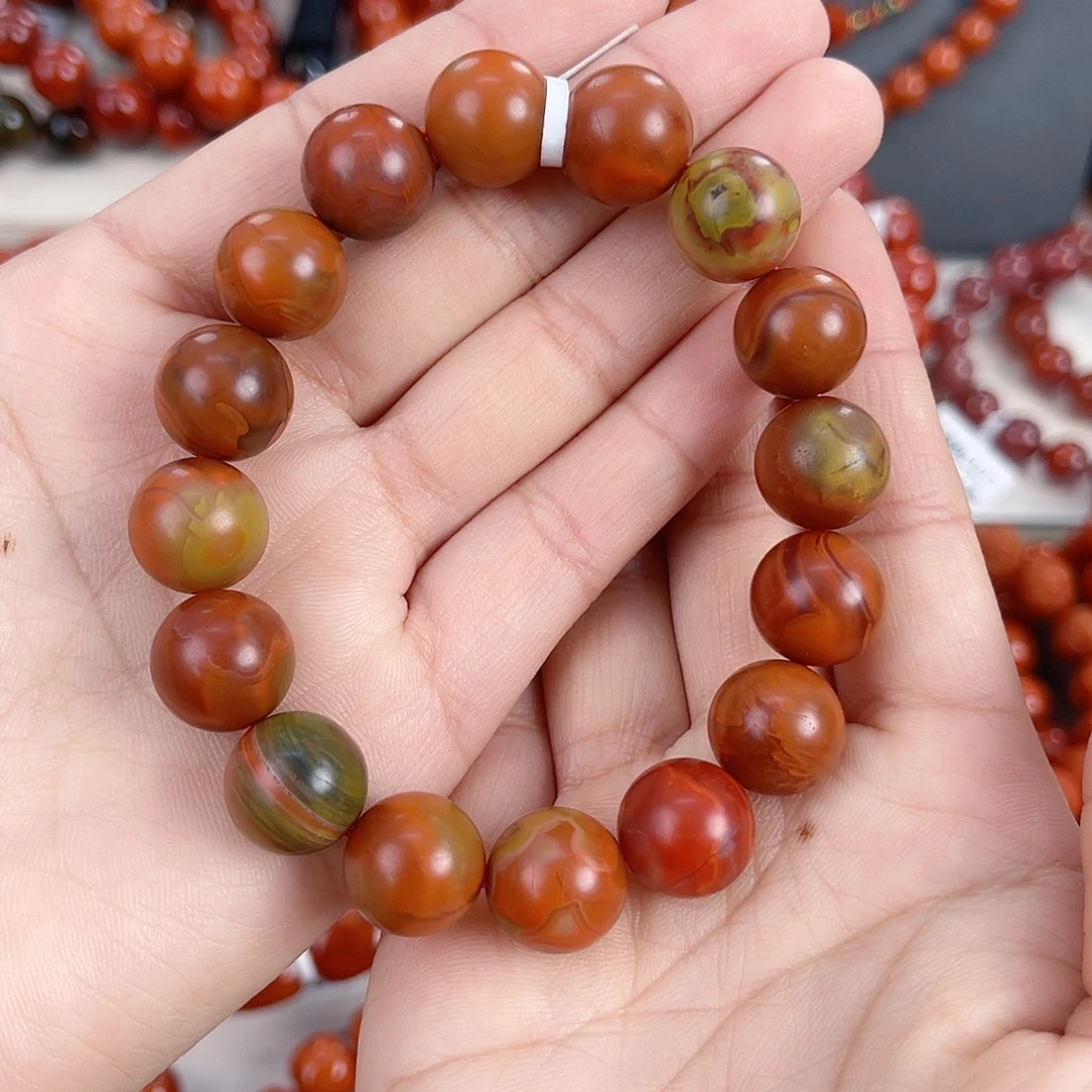 南红玛瑙未镶嵌大山包高货哑光包浆单圈13mm