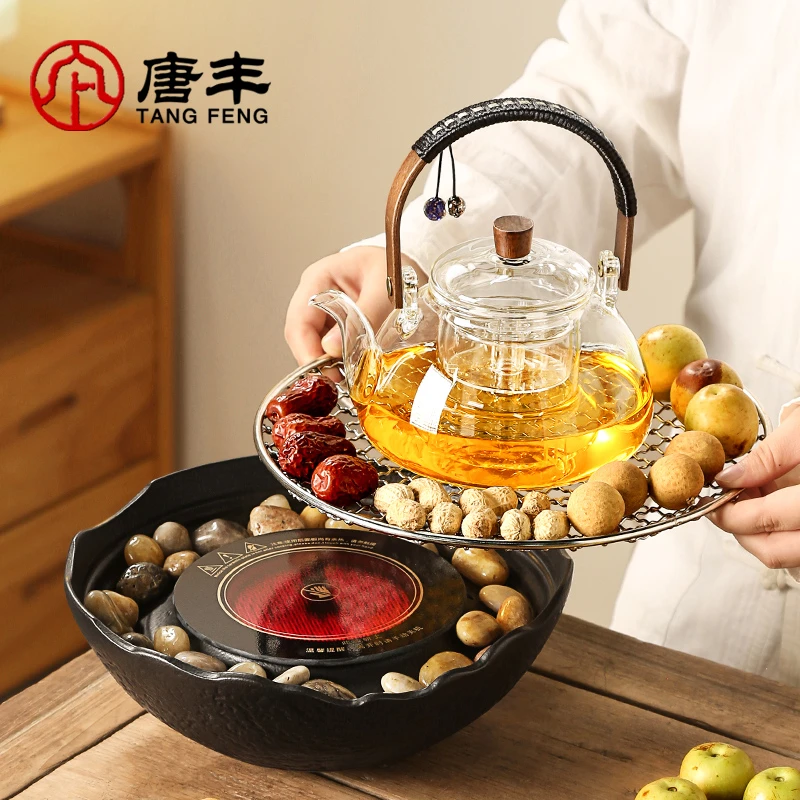 唐丰围炉煮茶器具全套2025新款烤火炉套装室内电炉网红一套煮茶壶
