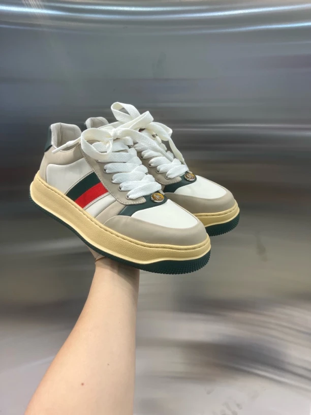 男士真皮拼色板鞋潮流百搭运动休闲鞋厚底透气增高鞋