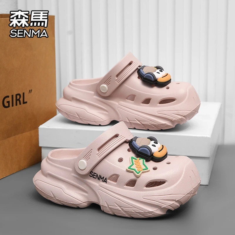 森马女鞋夏季增高防滑踩屎感高级感洞洞鞋时尚百搭休闲运动包头拖