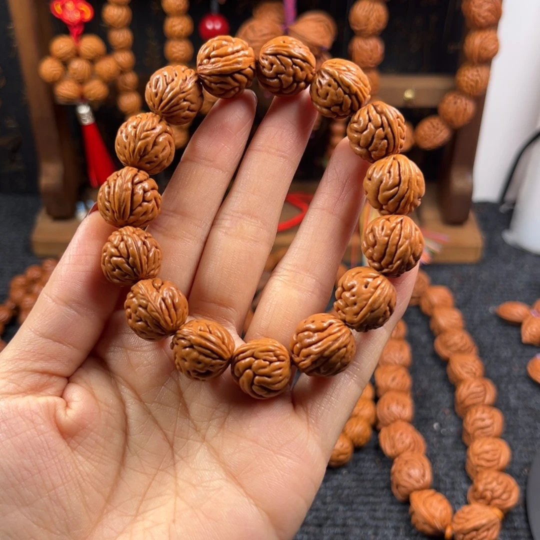 时***@吊坠桃核桃枭手串L5