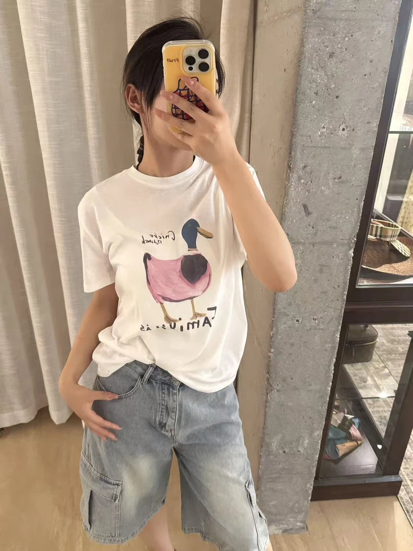 【PLJJ】泡菜定制款白色小鸭T恤
