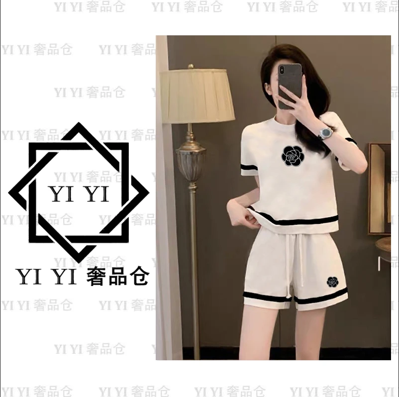 【YI YI/周一一奢品】2件套夏季女短袖短裤宽松圆领运动套装女248