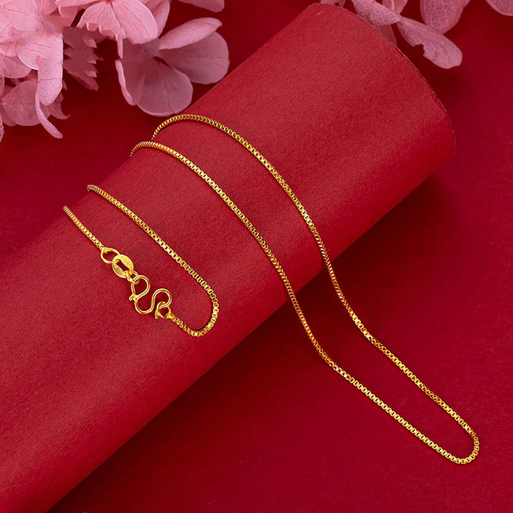 盒子链项链 链长45cm 时尚百搭项链女款妈妈锁骨链子