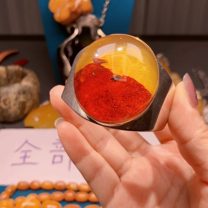 琥珀颈饰未镶嵌波兰设计款琥珀蜜蜡