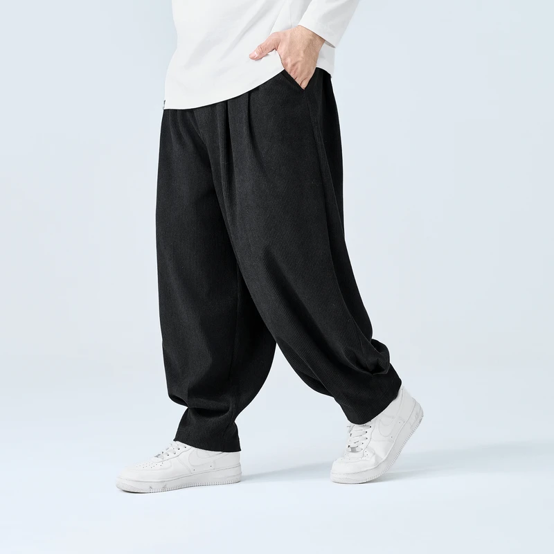 半墨大码男装宽松阔腿灯笼裤秋季新款男士休闲裤肥佬显瘦裤子3267