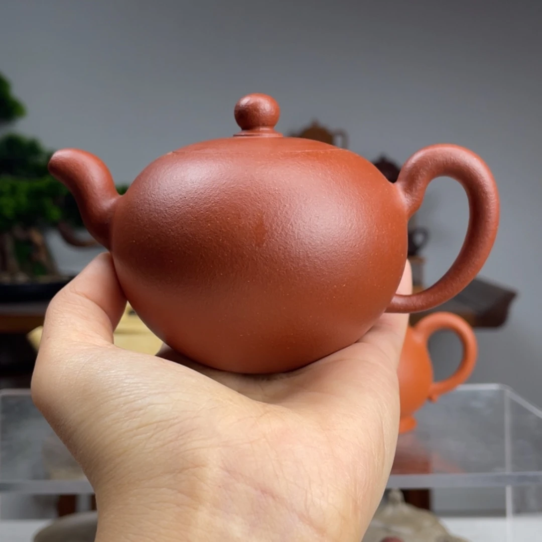 【闪购商品】紫砂茶壶红降坡一粒珠容量200cc