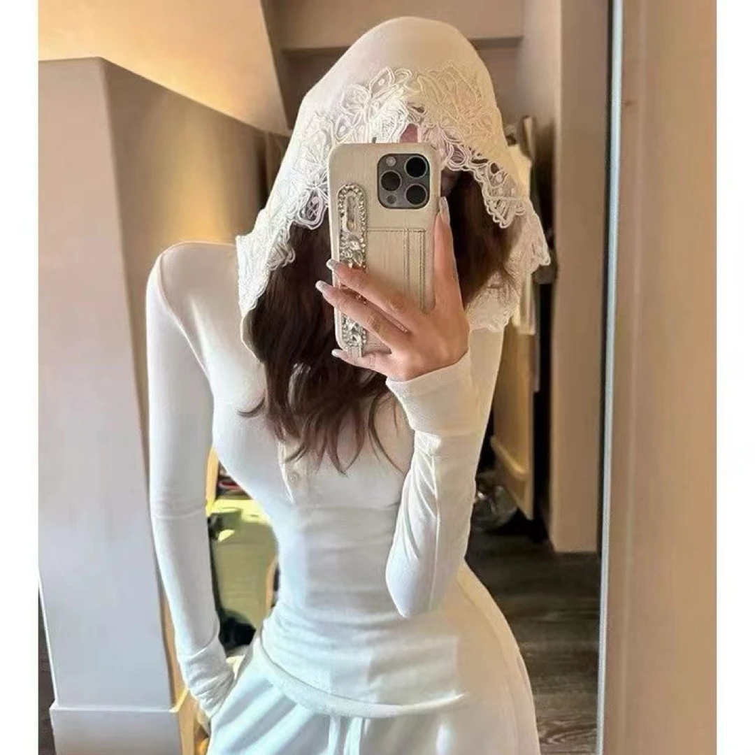 高领纽扣修身显瘦长袖秋冬季高级感内搭打底衫T恤女